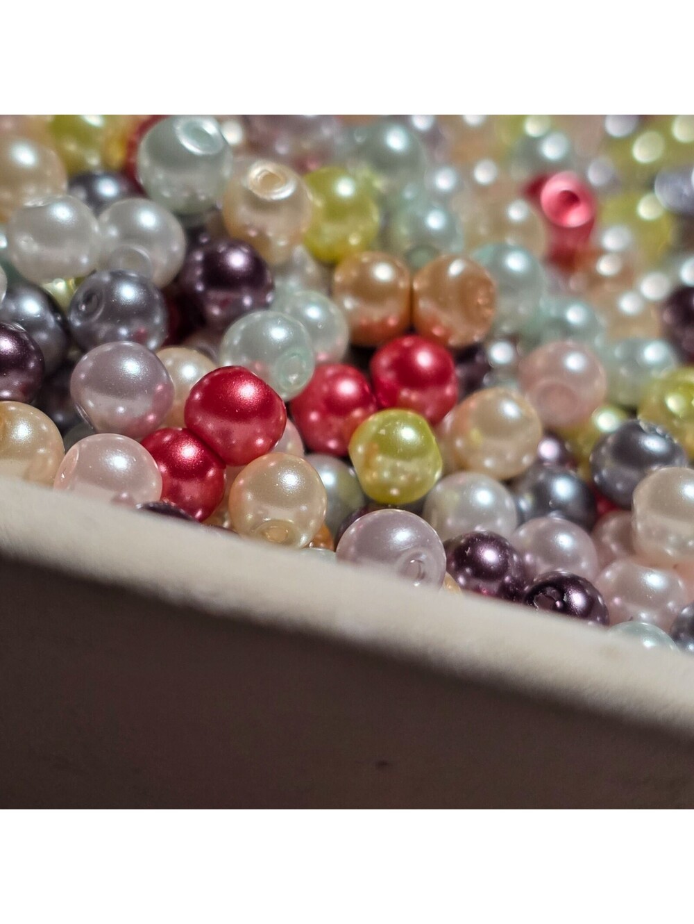 Bulk Lot Glass Pearl Beads 4mm Round in Mixed Colors USA Jewelry Supply 100 pcs - Picture 6 of 10